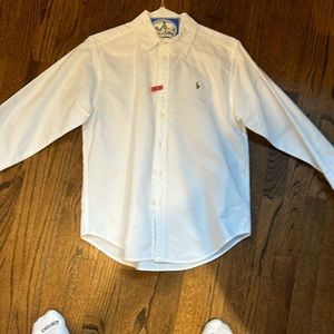 White polo kids dress shirt